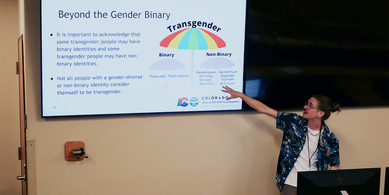 STI employee conducts training on the gender binary