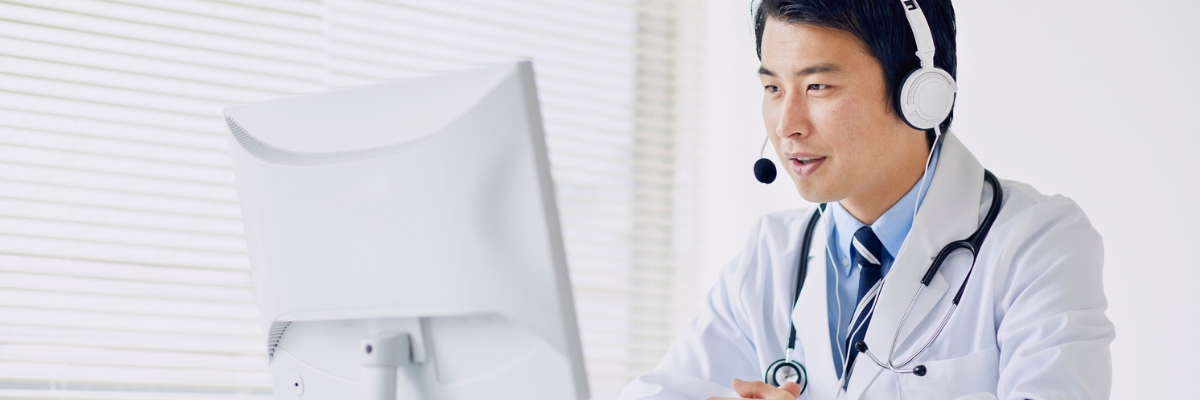 Doctor on a video call