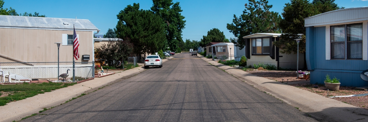 Mobile home park in Colorado