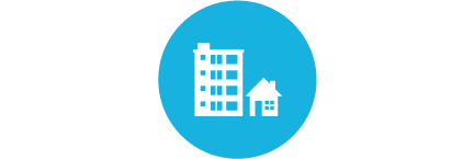 Light blue neighborhood icon