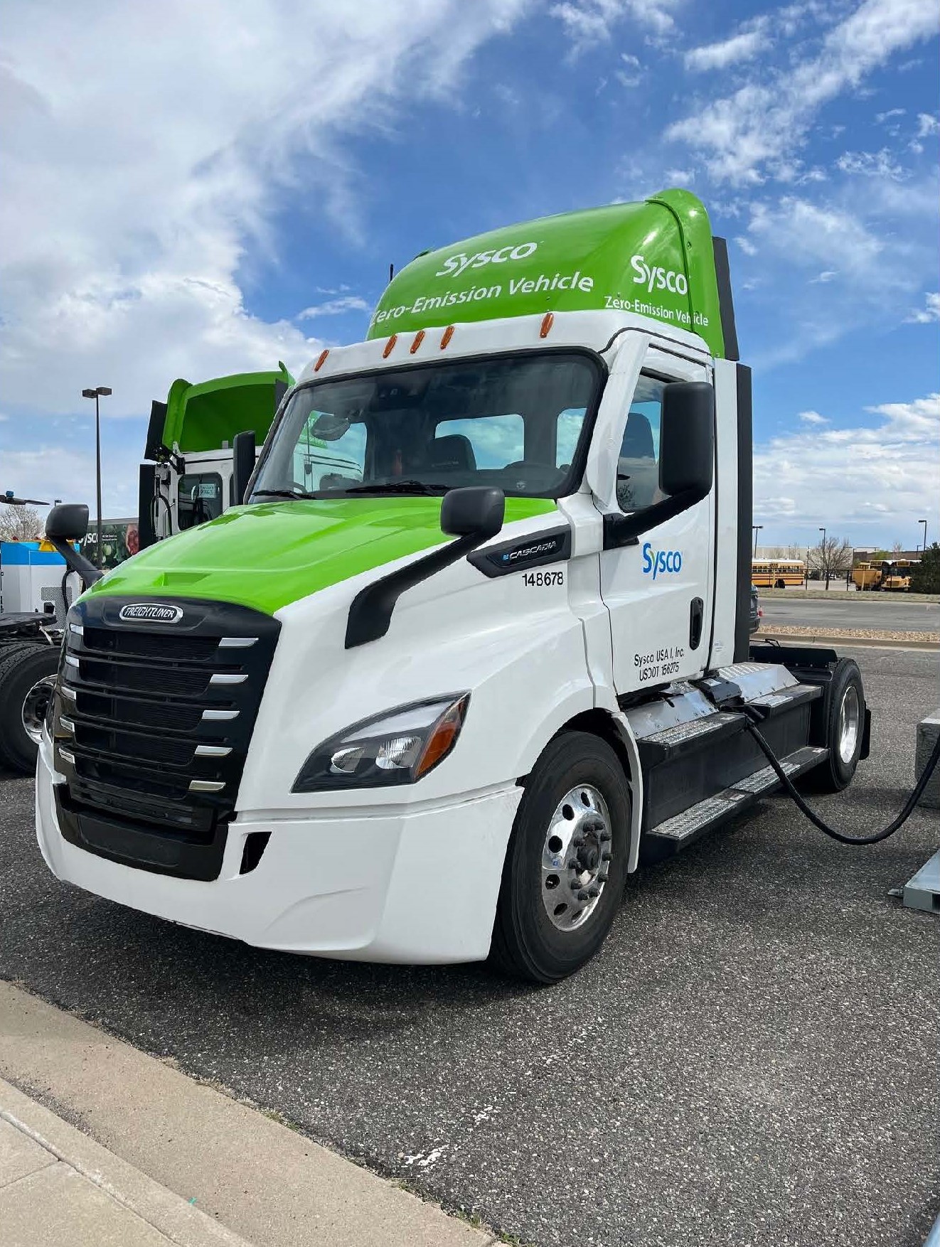 Electric semi truck.