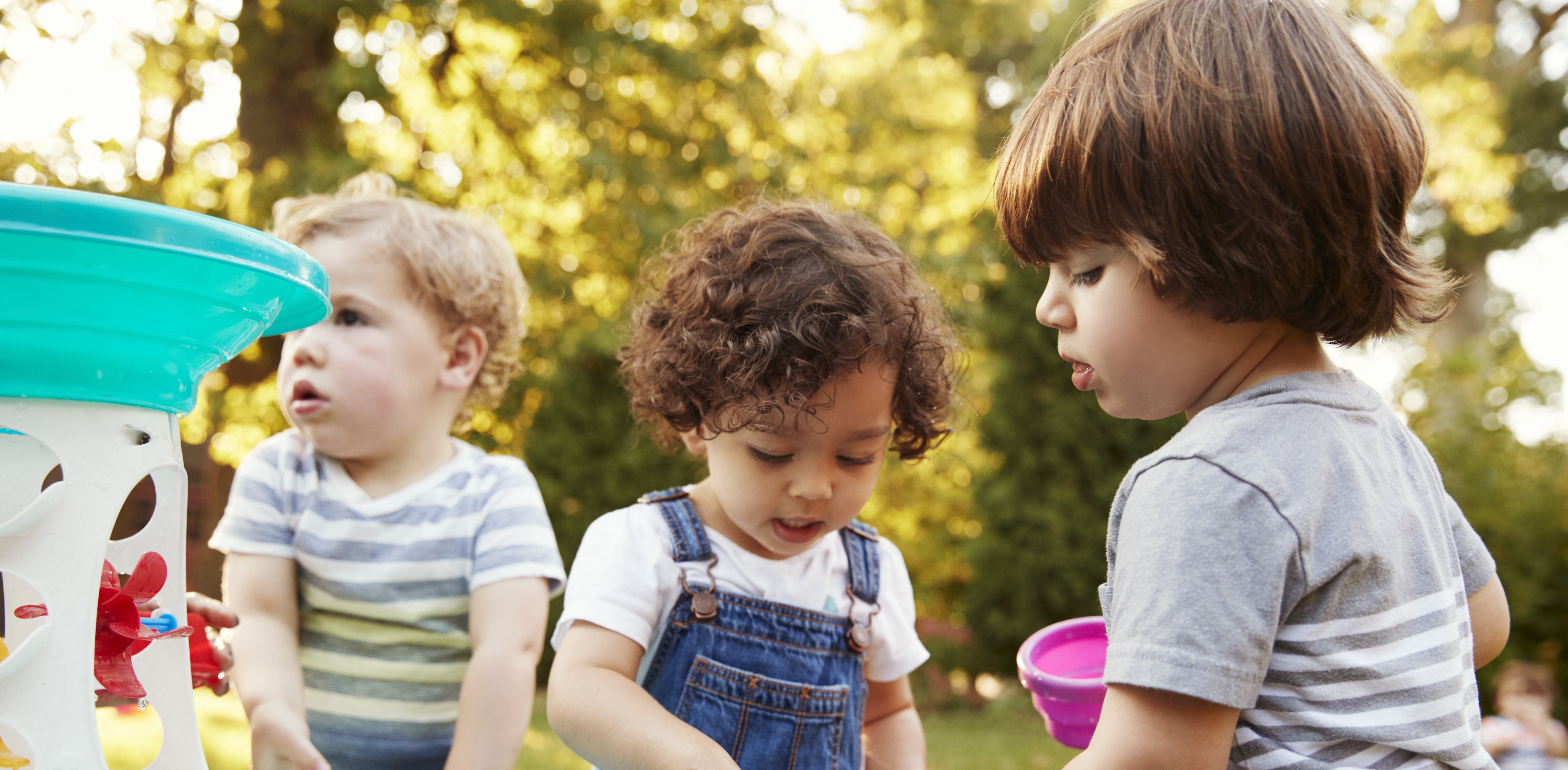 young children playing