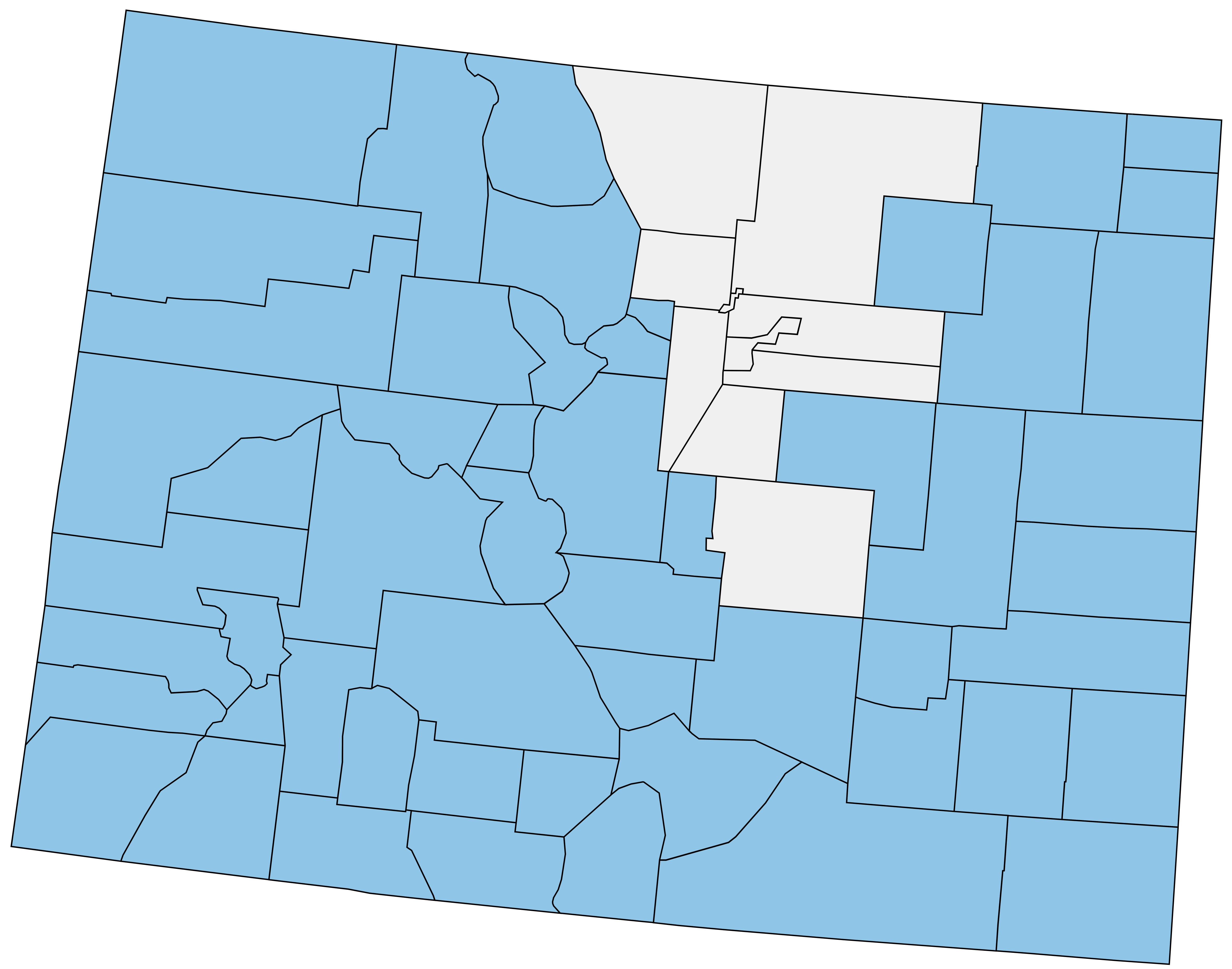 Map of counties affected by Strategy 1