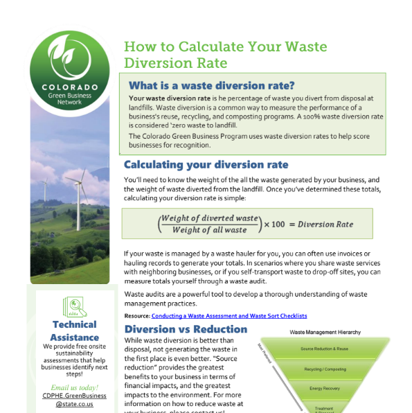 how to calculate your waste diversion rate how-to document preview
