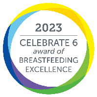 2023 Celebrate 6 Award of Breastfeeding Excellence badge