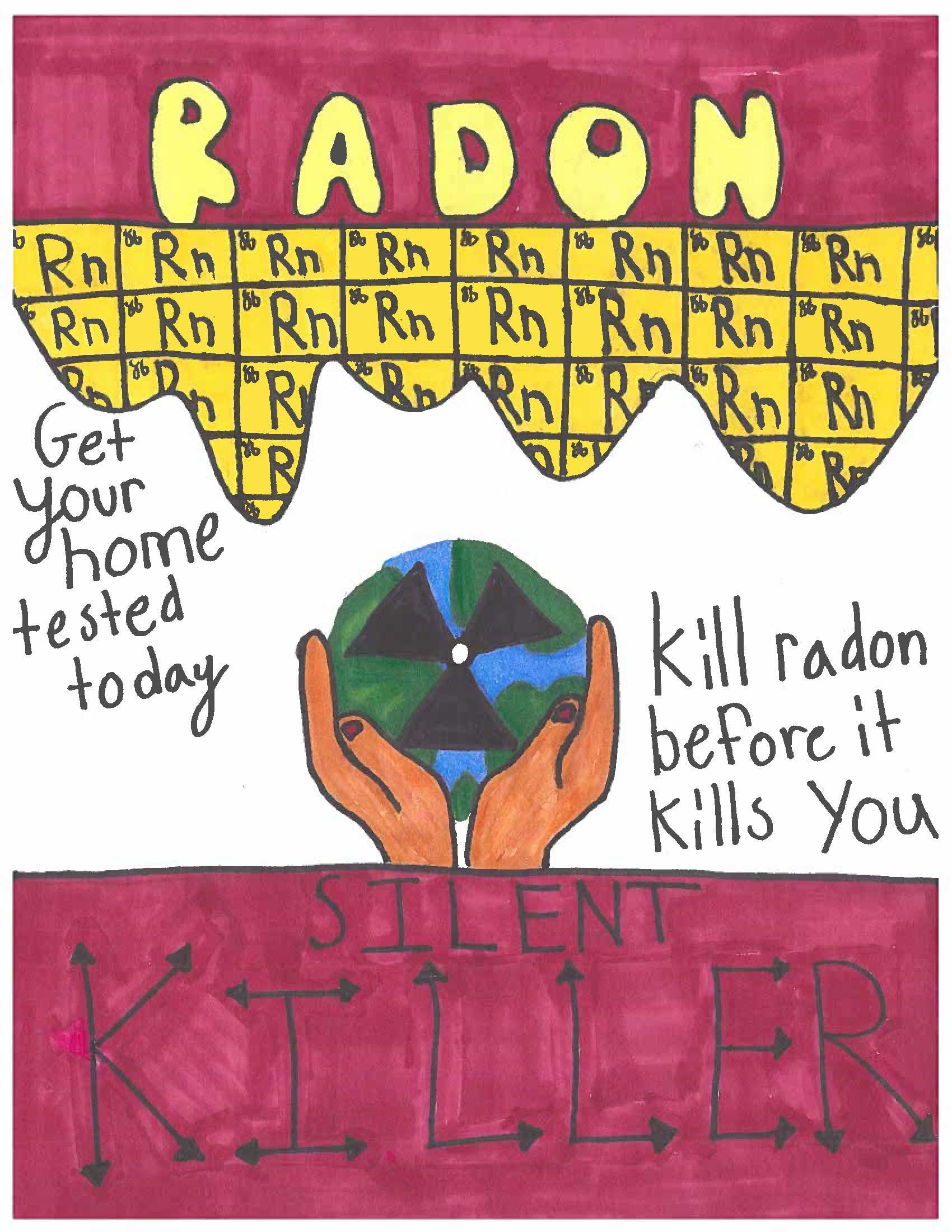 2024 Colorado Radon Poster Contest First Place Winner, Bayleigh, Age 11, Windsor Middle School