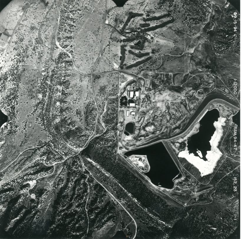 September 1994 –  aerial of the Cotter mill and vicinity.