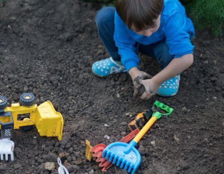 Child playing in the dirt