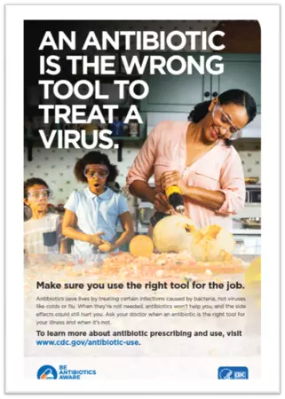 is an antibiotic the wrong tool poster