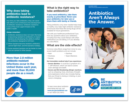 antibiotics not always the answer poster