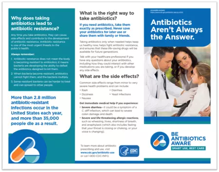 antibiotics not always the answer poster