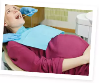 Pregnant woman at dentist