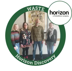 Horizon Discovery award winner, 4 people standing and smiling