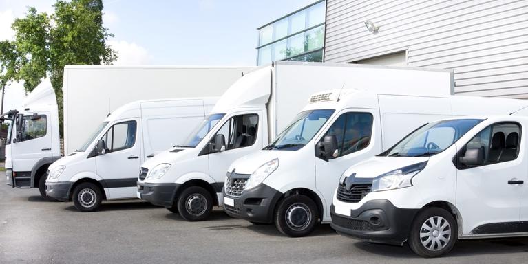 A clean fleet with trucks of various sizes (photo courtesy PODS) 