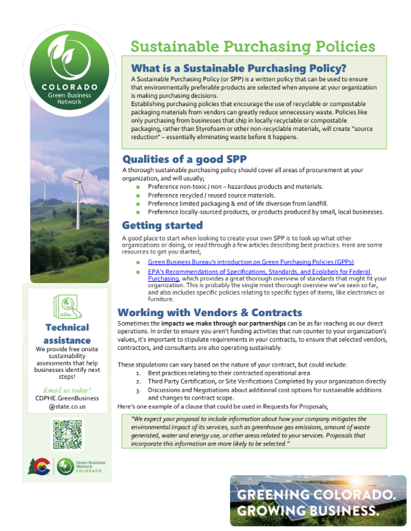 creating a sustainable purchasing policy how-to document